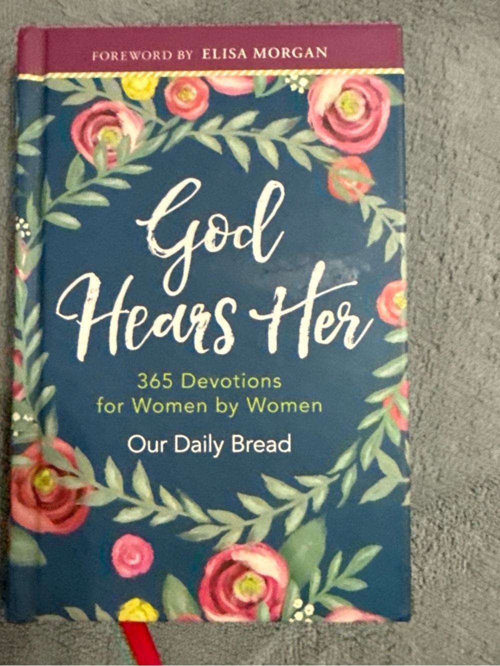 "God Hears Her" Devotional Journal - Navy Blue Floral